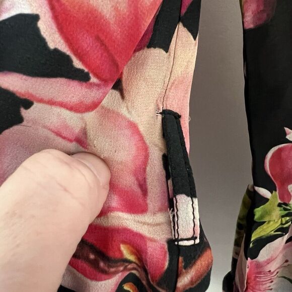 Rococo Sand Top Womens Large Floral Silk Pleated Boho Bell Sleeves Flowy Hippie - Picture 6 of 16